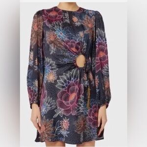 Farm Rio sparkle flowers mini dress